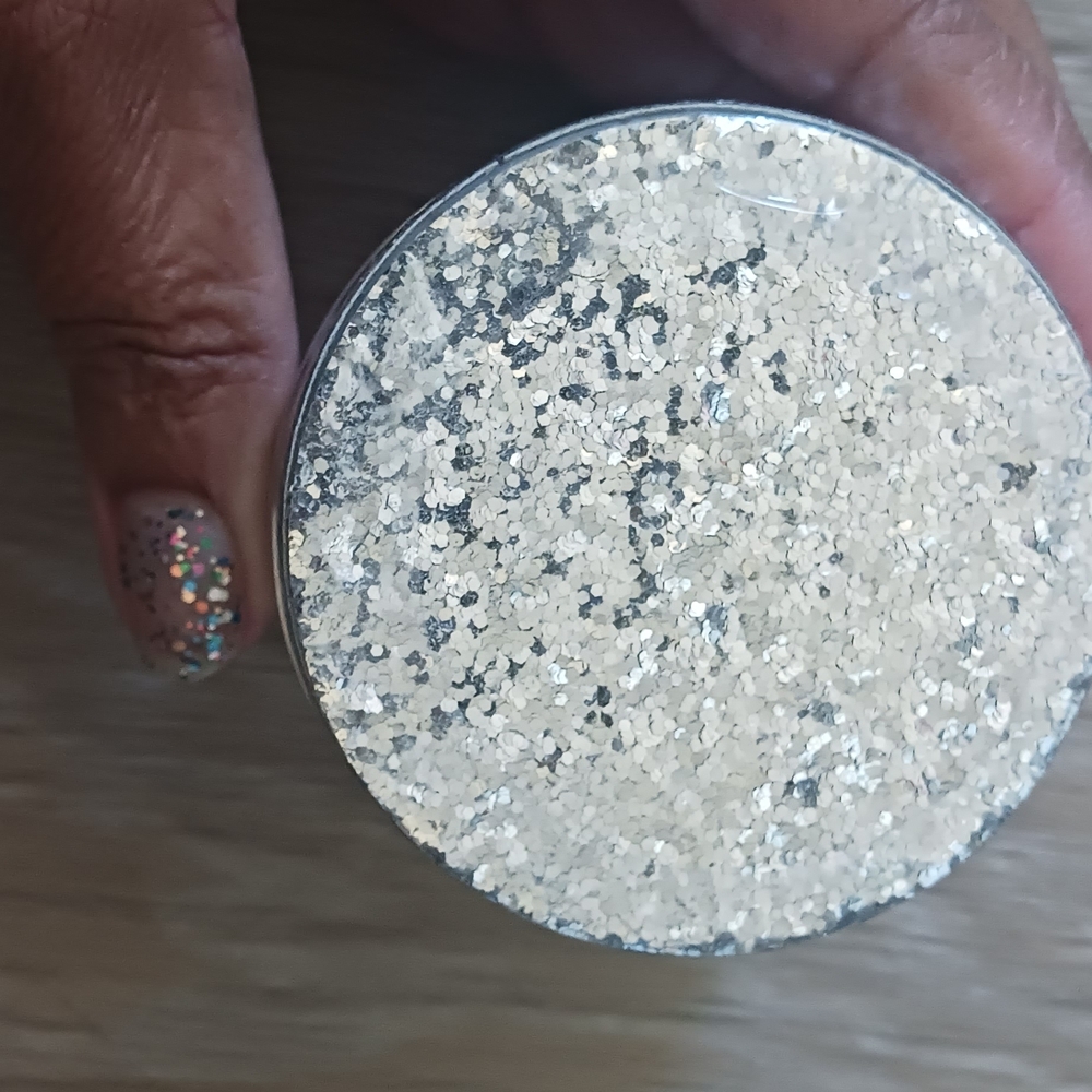 Silver Glitter Jar